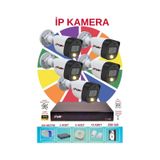 Fury 5 Li Ip Güvenlik Kamera Seti Sesli 4mp Gece Renkli Su Geçirmez 5515S 250GB