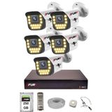 Fury 5 Li Sesli 15 Warm Led Gece Renkli Görüş Su Geçirmez Güvenlik Kamerası Seti 250Gb