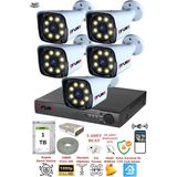 Fury 5520W 5 Kameralı 5MP Lens 1080P 2MP Color Görüntü 1TB 8 Warm Led Gece Görüş Full HD Güvenlik Kamera