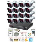 Fury 5525A 16 Kameralı 5MP Lensli 1080P 2MP Görüntü 6 Atom 320GB Gece Görüşlü Full HD Güvenlik Kamerası