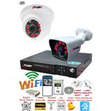 Fury 5525DI 2 Kameralı 5MP 3.6 mm Lens 2MP Görüntü 1TB 6 Atom Led Gece Görüşlü Full HD Güvenlik Kamerası
