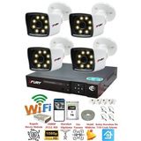 Fury 5525W 4 Kameralı 5MP Lens 1080P 2MP Color Görüntü 1TB 8 Warm Led Gece Görüş Full HD Güvenlik Kamera
