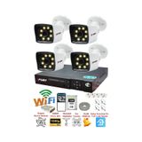 Fury 5525W 4 Kameralı 5MP Lens 1080P 2MP Color Görüntü 500GB 8 Warm Led Gece Görüş Full HD Güvenlik Kamera