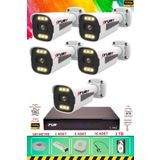 Fury 6 Kameralı 6 Warm LED Gece Renkli Görüş-Cepten Izle-Su Geçirmez Güvenlik Kamerası Seti 1tb