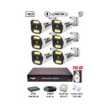 Fury 6 Kameralı Ip Güvenlik Kamerası Seti Sesli 4mp Gece Renkli Su Geçirmez 1506S 250GB