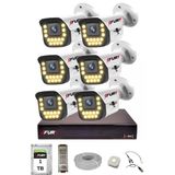 Fury 6 Lı Sesli 15 Warm Led Gece Renkli Görüş Su Geçirmez Güvenlik Kamerası Seti 1Tb