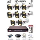 Fury 8 Kameralı Ip Güvenlik Kamerası Seti Sesli 4mp Gece Renkli Su Geçirmez 1506s 250gb