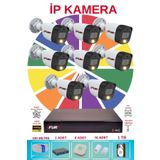 Fury 8 Li Ip Güvenlik Kamera Seti Sesli 4mp Gece Renkli Su Geçirmez 5515S 1tb