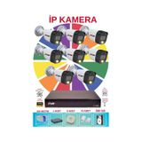 Fury 8 Li Ip Güvenlik Kamera Seti Sesli 4mp Gece Renkli Su Geçirmez 5515S 500GB