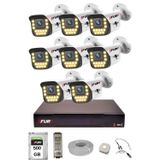 Fury 8 Li Sesli 15 Warm Led Gece Renkli Görüş Su Geçirmez Güvenlik Kamerası Seti 500Gb