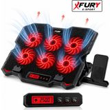 Fury E-Sport Laptop Soğutucu 6 Fanlı Lcd Kontrol Panel Ayarlanabilir Dizüstü Bilgisayar Soğutma Fanı