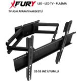 Fury Hareketli Lcd Led Televizyon Duvar Asma Aparatı 32-55"Inch Tv Askı Aparatı