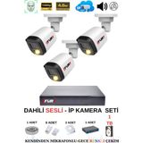 Fury Ip Güvenlik Kamera Seti 3 Kameralı Sesli 4mp Gece Renkli Su Geçirmez IP5515S 1tb - Beyaz