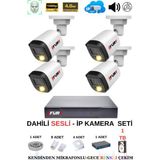 Fury Ip Güvenlik Kamera Seti 4 Kameralı Sesli 4mp Gece Renkli Su Geçirmez IP5515S 1tb - Beyaz