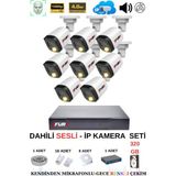 Fury Ip Güvenlik Kamera Seti 8 Kameralı Sesli 4mp Gece Renkli Su Geçirmez IP5515S 320GB - Beyaz