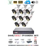 Fury Ip Güvenlik Kamera Seti 8 Kameralı Sesli 4Mp Gece Renkli Su Geçirmez Ip5515s 320Gb
