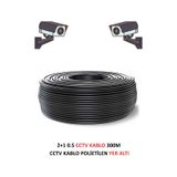 Fury Yer Altı Cctv Kablo 2+1 0.5mm Polietilen Güvenlik Kamera Kablo 300m