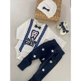 Furya Kids Furyakids 0-6 Ay Erkek Bebek Dişim Çıktı 4'lü Set Tasarım Zıbın Takım - 0 - 6 Ay - 00 Lacivert