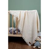 FURYATEX %100 Pamuk 4 Katlı Müslin Bebek Battaniyesi Ekru 100X120CM