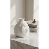 Furyon TECH Minimal Dikey Modern İskandinav Çizgili Küçük Dekoratif Vazo 9 cm