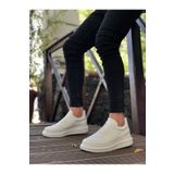 Fusem Ba0238 Boa Yüksek Taban Beyaz Bağcıklı Erkek Ayakkabı BA0238-BYZ