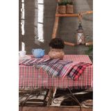 Fushia 3 Adet Kara Tezgah Dokuma Otantik Masa Örtüsü 140x140 cm