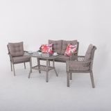 Fusion Ikili Rattan Bahçe Oturma Grubu | Gri | Rehome - Dikdörtgen - 1