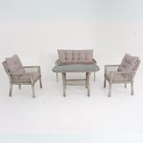Fusion Ikili Rattan Bahçe Oturma Grubu | Rehome - Standart - Bej