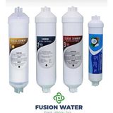 Fusion Water Su Arıtma Cihazı Filtre Seti/4'lü İnline Filtre Seti - Beyaz
