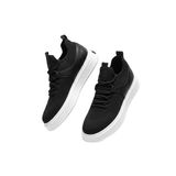 Fusion Yüksek Kalite Triko Slip-On Rahat Erkek Spor Ayakkabı Siyah Beyaz SIYAH
