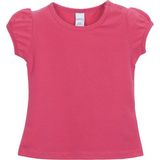 Fuşya Basic Kız Bebek Çıtçıtlı Sıfır Yaka Karpuz Kol Tişört - 18 - 24 Ay