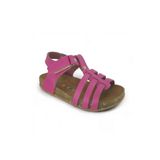 Fuşya Deri Ve Ortopedik Bebek Sandalet Rr-B-0032