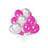Fuşya - Gümüş Karışık Metalik Balon 70 adet + 5 mt balon zinciri