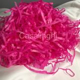 Fuşya Kırpık Pelür Kağıt Kırpıntısı Dark Pink Hediye Kutusu Dolgu Malzemesi Ambalaj Kağıdı Süsleme - 50 gram