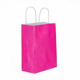 Fuşya Kraft Çanta Orta Boy 25x12x31 cm 25 Adet