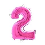 Fuşya Pembe Folyo Rakam Balon 100 Cm 2