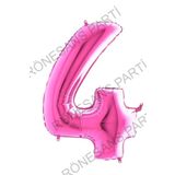 Fuşya Pembe Folyo Rakam Balon 100 Cm 4