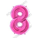 Fuşya Pembe Folyo Rakam Balon 100 Cm 8