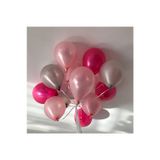 Fuşya - Pembe - Gümüş Karışık Metalik Balon 50 Adet
