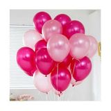 Fuşya - Pembe Karışık Metalik Balon 100 Adet + 5 mt Balon Zinciri