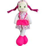 Fuşya & Pembe Kıyafetli Bez Bebek - 50 cm Bez Bebek