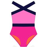 FUŞYA-PEMBE KIZ ÇOCUK MAYO DB200703CM RENK BLOKLU 11-12 Yaş