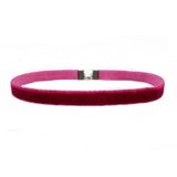 Fuşya Renk Kadife Choker Kadın Tasma Kolye