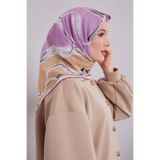 Fuşya Soyut Desen Soft Eşarp