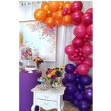 Fuşya Turuncu Mor Renklerde Balon 50 adet + 5 mt balon zinciri