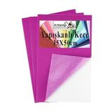 Fuşya Yapışkanlı Keçe 35X50 Cm 3 Adet 2.0 Mm Kendinden Yapışkanlı Renkli Hobi Keçesi Elişi Keçe Kumaşı Anasınıfı