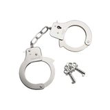 FUTAX Parti Aksesuar Anahtarlı Oyuncak Metal Kelepçe Polis Kelepçesi SMR0372