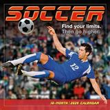 Futbol 2025 Duvar Takvimi, 16 Aylık Spor Takvimi, 30,48 cm x 30,48 cm