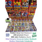 Futbol Ateşi 2026-2027 Gol Makinesi 200 Poşet 400 Adet Futbolcu Kartı Oyuncak Ve Şeker Hediyeli Set