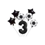 Futbol Konsept 3 Yaş Balon Set Maç Konsept Doğum Günü Set Yaş Balon Set